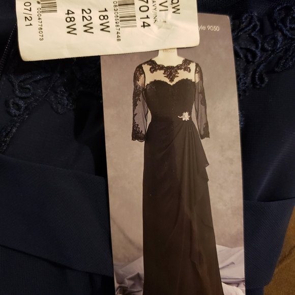 Alfred Angelo Mother of Bride Dress Navy 18W - Picture 2 of 5
